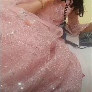 A light pink lehenga